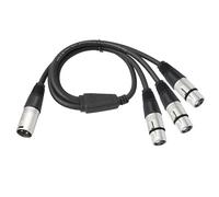 Cnrfeoap High Durability Y Splitter For Balanced Music Connection To Multiple Microphones Or Mixer Reliability Construction Professional Xlrs Splitter