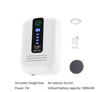 Cnrfeoap Portable Aquarium Adjustable Quiet Oxygen Aerator With Rechargeable Battery For Fish Oxygenation And Out Bubble Air Stone Aerator For Aquarium Fish Tanks Pond Oxygen Pumps