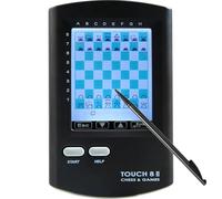 CNSENIOR ProTouch 8-in-1 Handheld Electronic Chess Computer - Portable AI Chess Game Set with Large HD Touch Screen, 220+ Master Games & Learning Modes - Perfect Travel Gift for Adults & Kids (Black)