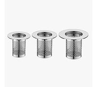 CNSZNAT 3-Pack Hair Catcher Shower Drain Strainer, Floor Drain Strainer, Stainless Steel Sink Strainer for Bathroom Washbasin Bathtub Drain, Fit Hole Size from 1.25" to 2.17"