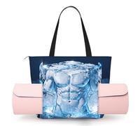 CNTDBU Abs Six Women's Yoga Bag-Large Gym Tote with Yoga Mat Holder, Lightweight Shoulder Bag for Workout Travel Beach