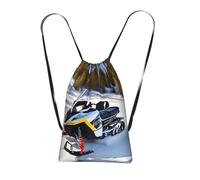 CNTDBU Advanced Snowmobile Foldable Drawstring Rucksack-Lightweight Packable Reusable Shopping Bag for Travel, Compact Pocket Sling Backpack for Camping Gym