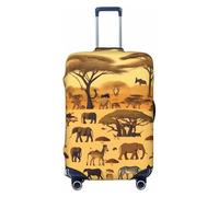 CNTDBU African Grassland Animals S Stretchy Suitcase Cover-Elastic Luggage Protector for Travel, Scratch Resistant Fit Most Suitcases