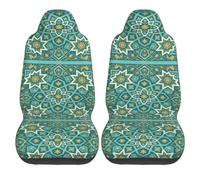 CNTDBU Alhambra Pattern Car Seat Covers 2 Pack-Universal Fit Front Seat Protector for Auto SUV Truck, Breathable Fabric with Elastic Bottom