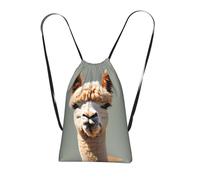 CNTDBU Alpaca avatar Foldable Drawstring Rucksack-Lightweight Packable Reusable Shopping Bag for Travel, Compact Pocket Sling Backpack for Camping Gym