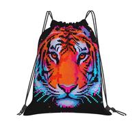 CNTDBU Animal Head Pictures Large Cinch Sack Bag-Waterproof Lightweight Rucksack For Gym Sports, Casual Drawstring Backpack For Travel Hiking