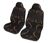 CNTDBU Backlight Muscle Shape Car Seat Covers 2 Pack-Universal Fit Front Seat Protector for Cars SUV Truck, Elastic Bottom Breathable Auto Seat Covers