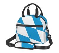 CNTDBU Bavarian Flag Thermal Lunch Tote for Work-Insulated Food Bag with Adjustable Shoulder Strap, Leakproof Cooler for Daily Use
