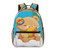 CNTDBU Bears eat fruits Lightweight Casual Backpack-Water Resistant Daypack for Adults, Comfortable Travel Bag with Padded Shoulder Straps