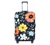 CNTDBU Beautiful Colourful Flowers L Stretchy Suitcase Cover-Elastic Luggage Protector for Travel, Scratch Resistant Fit Most Suitcases