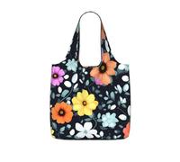 CNTDBU Beautiful colourful flowers Packaway Shopping Tote-Lightweight Reusable Foldable Bag for Groceries, 25L Travel Rucksack with Drawstring for Work Gym