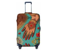 CNTDBU Beautiful Henna Print XL Stretchy Suitcase Cover-Elastic Luggage Protector for Travel, Scratch Resistant Fit Most Suitcases