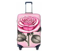 CNTDBU Beautiful Pink Roses M Stretchy Suitcase Cover-Elastic Luggage Protector for Travel, Scratch Resistant Fit Most Suitcases