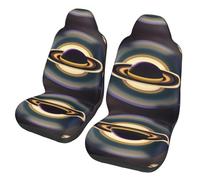 CNTDBU Beautiful Saturn Universal Car Seat Covers 2 Pack - 3D Foam Padding Polyester Protection for Sedan, SUV and Van Seats