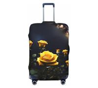 CNTDBU Beautiful Yellow Roses M Stretchy Suitcase Cover-Elastic Luggage Protector for Travel, Scratch Resistant Fit Most Suitcases