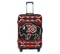 CNTDBU Bison Totem Art L Stretchy Suitcase Cover-Elastic Luggage Protector for Travel, Scratch Resistant Fit Most Suitcases