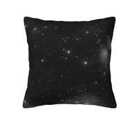 CNTDBU Black and white galaxy Double Sided Plush Cushion Cover-Soft Cozy Square Pillow Case with Hidden Zip, Decorative Throw Pillow Cover for Bed Sofa Car