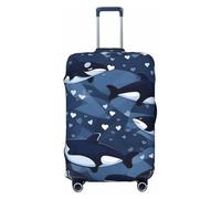 CNTDBU Blue Killer Whale M Stretchy Suitcase Cover-Elastic Luggage Protector for Travel, Scratch Resistant Fit Most Suitcases