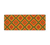 CNTDBU Boho Diamond Extra Large Desk Mat 11.8x31.5-Non Slip Gaming Mouse Pad with Stitched Edge, Waterproof Keyboard Pad for Office