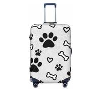 CNTDBU Bones and Dog Paws L Stretchy Suitcase Cover-Elastic Luggage Protector for Travel, Scratch Resistant Fit Most Suitcases