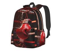 CNTDBU Boxing Glove Ring Lightweight Casual Backpack for Adults-Large Capacity Travel Daypack with Padded Straps, Water Resistant Commuter Bag