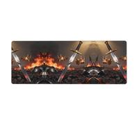 CNTDBU Broken Sword Crown Extra Large Desk Mat 11.8x31.5-Non Slip Gaming Mouse Pad with Stitched Edge, Waterproof Keyboard Pad for Office