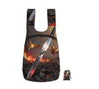 CNTDBU Broken Sword Crown Foldable Backpack 16l-Lightweight Packable Daypack For Travel, Waterproof Hiking Rucksack With Zip For Men Women