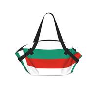 CNTDBU Bulgarian Flag 2-in-1 Picnic Blanket Bag-Foldable Waterproof Round Mat for Beach Park, Portable Camping Tote with Storage Pockets for Outdoor Adventures