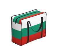 CNTDBU Bulgarian Flag Heavy Duty Shopping Tote Bag-Waterproof Reusable Grocery Bag With Zip, Foldable Storage Bag For Travel Picnic
