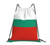 CNTDBU Bulgarian Flag Large Cinch Sack Bag-Waterproof Lightweight Rucksack For Gym Sports, Casual Drawstring Backpack For Travel Hiking