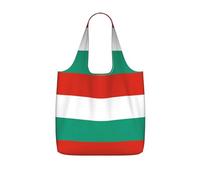 CNTDBU Bulgarian Flag Packaway Shopping Tote-Lightweight Reusable Foldable Bag for Groceries, 25L Travel Rucksack with Drawstring for Work Gym