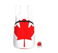 CNTDBU Canadian Flag Foldable Backpack 16l-Lightweight Packable Daypack For Travel, Waterproof Hiking Rucksack With Zip For Men Women
