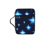 CNTDBU Cartoon Blue Star Bible Study Tote Bag With Handles -Water-Resistant Organiser For Church Travel, Pen Holder Tablet Pocket Journal Cover Case