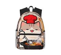 CNTDBU Cat Chef Cooking Lightweight Backpack for Women Men-Casual Daypack for Travel Work, Laptop Bag for Daily Commute
