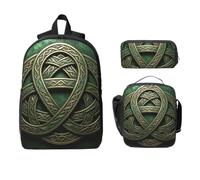 CNTDBU Celtic Knot Backpack Set-3-in-1 Travel Bag Lunch Bag Storage Pouch