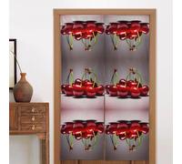 CNTDBU Chilean cherries Door Curtain 34x56 Inch-Room Divider Panel for Privacy, Entryway Screen for Kitchen Bedroom