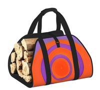CNTDBU Circle Centre Firewood Carrier Bag-Heavy Duty Canvas Log Tote, Waterproof Wood Hauler with Padded Handles