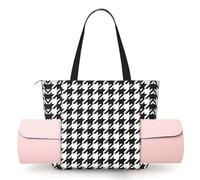 CNTDBU Classic Textures Women's Yoga Bag-Large Gym Tote with Yoga Mat Holder, Lightweight Shoulder Bag for Workout Travel Beach