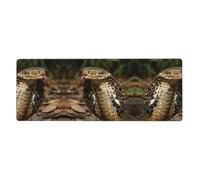 CNTDBU Cobra Pattern Extra Large Desk Mat 11.8x31.5-Non Slip Gaming Mouse Pad with Stitched Edge, Waterproof Keyboard Pad for Office