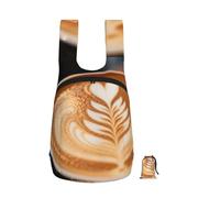 CNTDBU Coffee Latte Art Foldable Backpack 16l-Lightweight Packable Daypack For Travel, Waterproof Hiking Rucksack With Zip For Men Women