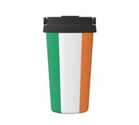 CNTDBU Coffee Stays Hot for Hours-Irish Flag 500ml Insulated Travel Mug with Handle, Leak Proof Stainless Steel Thermal Cup