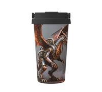 CNTDBU Coffee Stays Hot for Hours-Steampunk Dragon Gear 500ml Insulated Travel Mug with Handle, Leak Proof Stainless Steel Thermal Cup