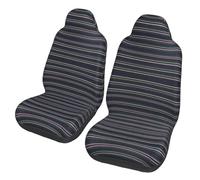 CNTDBU Color Pin Stripe Car Seat Covers 2 Pack-Universal Fit Front Seat Protector for Cars SUV Truck, Elastic Bottom Breathable Auto Seat Covers