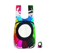 CNTDBU Colored Crayon Circles Foldable Backpack 16l-Lightweight Packable Daypack For Travel, Waterproof Hiking Rucksack With Zip For Men Women