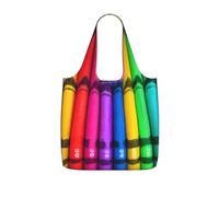 CNTDBU colored crayons Packaway Shopping Tote-Lightweight Reusable Foldable Bag for Groceries, 25L Travel Rucksack with Drawstring for Work Gym