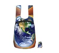 CNTDBU Cosmic Earth Foldable Backpack 16l-Lightweight Packable Daypack For Travel, Waterproof Hiking Rucksack With Zip For Men Women