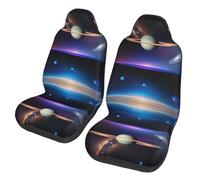 CNTDBU Cosmic Saturn Universal Car Seat Covers 2 Pack - 3D Foam Padding Polyester Protection for Sedan, SUV and Van Seats