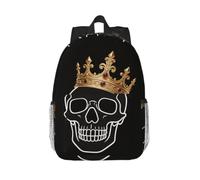 CNTDBU Crown Skull Flat Laptop Backpack-Lightweight 15 Inch Travel Daypack