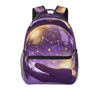 CNTDBU Crystal Ball Stars Lightweight Casual Rucksack for Adults-Large Capacity Travel Daypack with Padded Straps, Water Resistant Commuter Bag