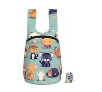 CNTDBU Cute Little Animals Foldable Backpack 16l-Lightweight Packable Daypack For Travel, Waterproof Hiking Rucksack With Zip For Men Women